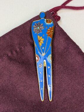 1993 Flowering Woman Laura Burch Pin Brooch - Bright and Colorful, Vintage